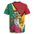 Personalized Guyana Rugby Jersey Jaguar Tropical Flowers - Wonder Print Shop