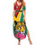 Personalized Guyana Summer Maxi Dress Jaguar Tropical Flowers - Wonder Print Shop