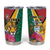 Personalized Guyana Tumbler Cup Jaguar Tropical Flowers - Wonder Print Shop