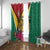 Guyana Window Curtain Jaguar Tropical Flowers - Wonder Print Shop