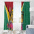 Guyana Window Curtain Jaguar Tropical Flowers - Wonder Print Shop