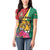 Personalized Guyana Women Polo Shirt Jaguar Tropical Flowers - Wonder Print Shop