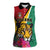 Personalized Guyana Women Sleeveless Polo Shirt Jaguar Tropical Flowers - Wonder Print Shop