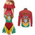 Personalized Guyana 55th Republic Anniversary Couples Matching Mermaid Dress and Long Sleeve Button Shirt Flag Style