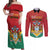 Personalized Guyana 55th Republic Anniversary Couples Matching Off Shoulder Maxi Dress and Long Sleeve Button Shirt Flag Style