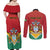 Personalized Guyana 55th Republic Anniversary Couples Matching Off Shoulder Maxi Dress and Long Sleeve Button Shirt Flag Style