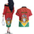 Personalized Guyana 55th Republic Anniversary Couples Matching Off The Shoulder Long Sleeve Dress and Hawaiian Shirt Flag Style