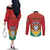 Personalized Guyana 55th Republic Anniversary Couples Matching Off The Shoulder Long Sleeve Dress and Long Sleeve Button Shirt Flag Style