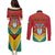 Personalized Guyana 55th Republic Anniversary Couples Matching Puletasi and Long Sleeve Button Shirt Flag Style