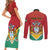 Personalized Guyana 55th Republic Anniversary Couples Matching Short Sleeve Bodycon Dress and Long Sleeve Button Shirt Flag Style