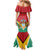 Personalized Guyana 55th Republic Anniversary Family Matching Mermaid Dress and Hawaiian Shirt Flag Style