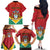 Personalized Guyana 55th Republic Anniversary Family Matching Off The Shoulder Long Sleeve Dress and Hawaiian Shirt Flag Style