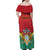 Personalized Guyana 55th Republic Anniversary Family Matching Off Shoulder Maxi Dress and Hawaiian Shirt Flag Style