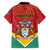 Personalized Guyana 55th Republic Anniversary Family Matching Off Shoulder Short Dress and Hawaiian Shirt Flag Style