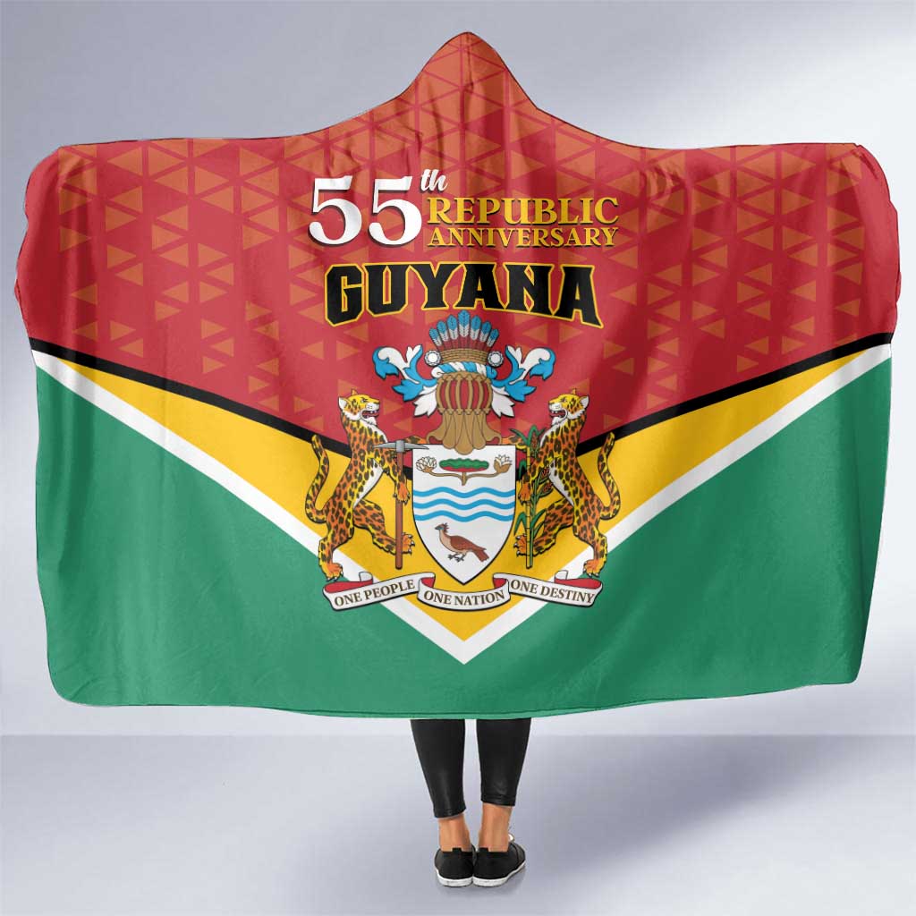 Guyana 55th Republic Anniversary Hooded Blanket Flag Style