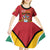 Personalized Guyana 55th Republic Anniversary Kid Short Sleeve Dress Flag Style