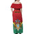 Personalized Guyana 55th Republic Anniversary Off Shoulder Maxi Dress Flag Style