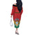 Personalized Guyana 55th Republic Anniversary Off The Shoulder Long Sleeve Dress Flag Style