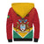 Personalized Guyana 55th Republic Anniversary Sherpa Hoodie Flag Style - Wonder Print Shop