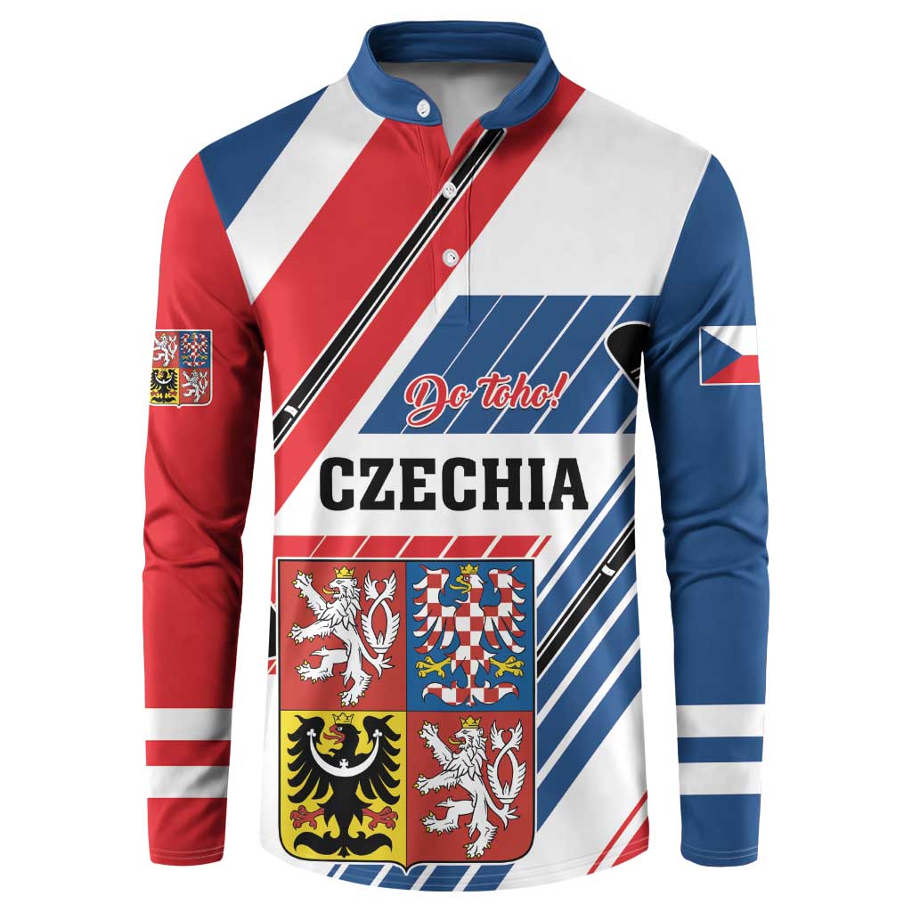Custom Hockey 2026 Czech Republic Button Sweatshirt Team Czechia Go Champions - Wonder Print Shop