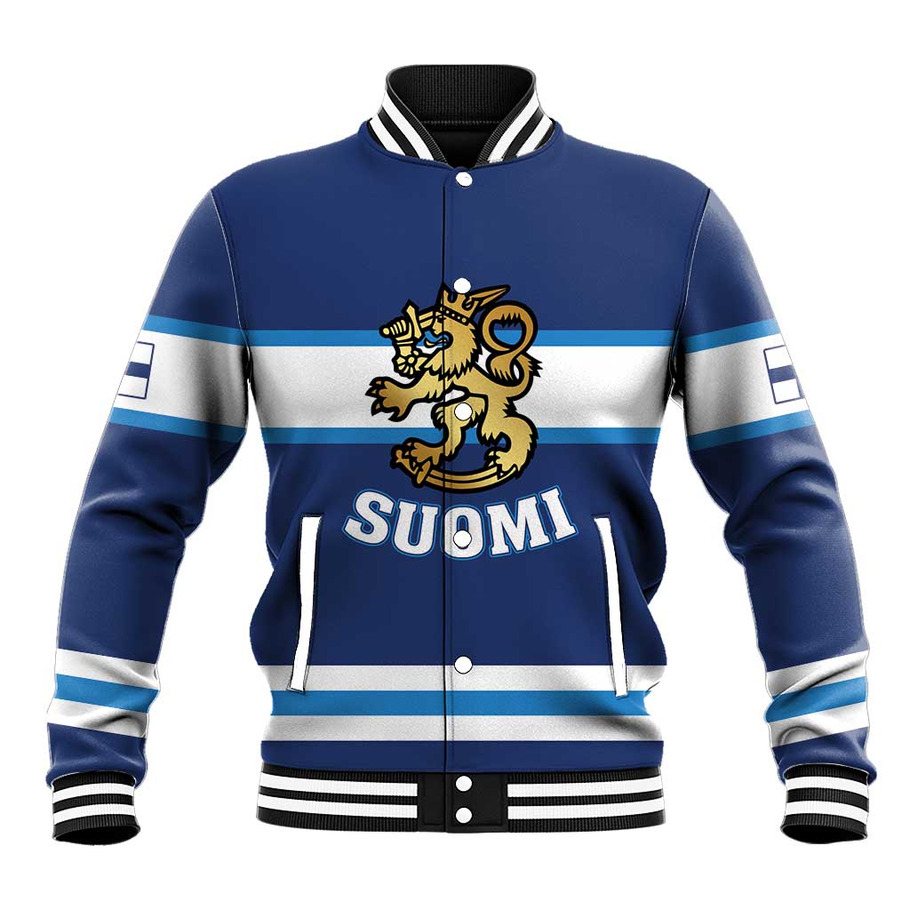 Custom Hockey 2026 Finland Baseball Jacket Finnish Leijonat Champions - Wonder Print Shop