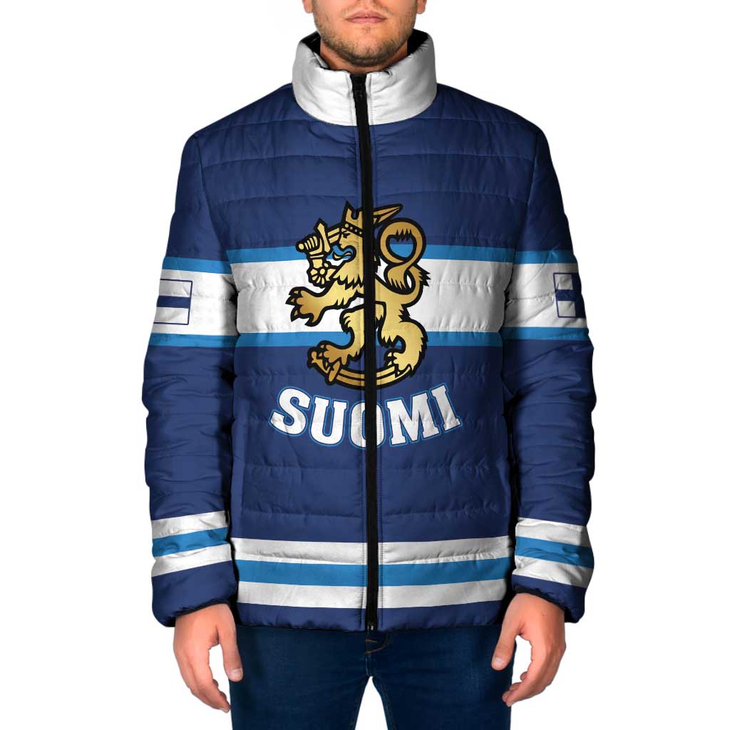 Custom Hockey 2026 Finland Padded Jacket Finnish Leijonat Champions - Wonder Print Shop