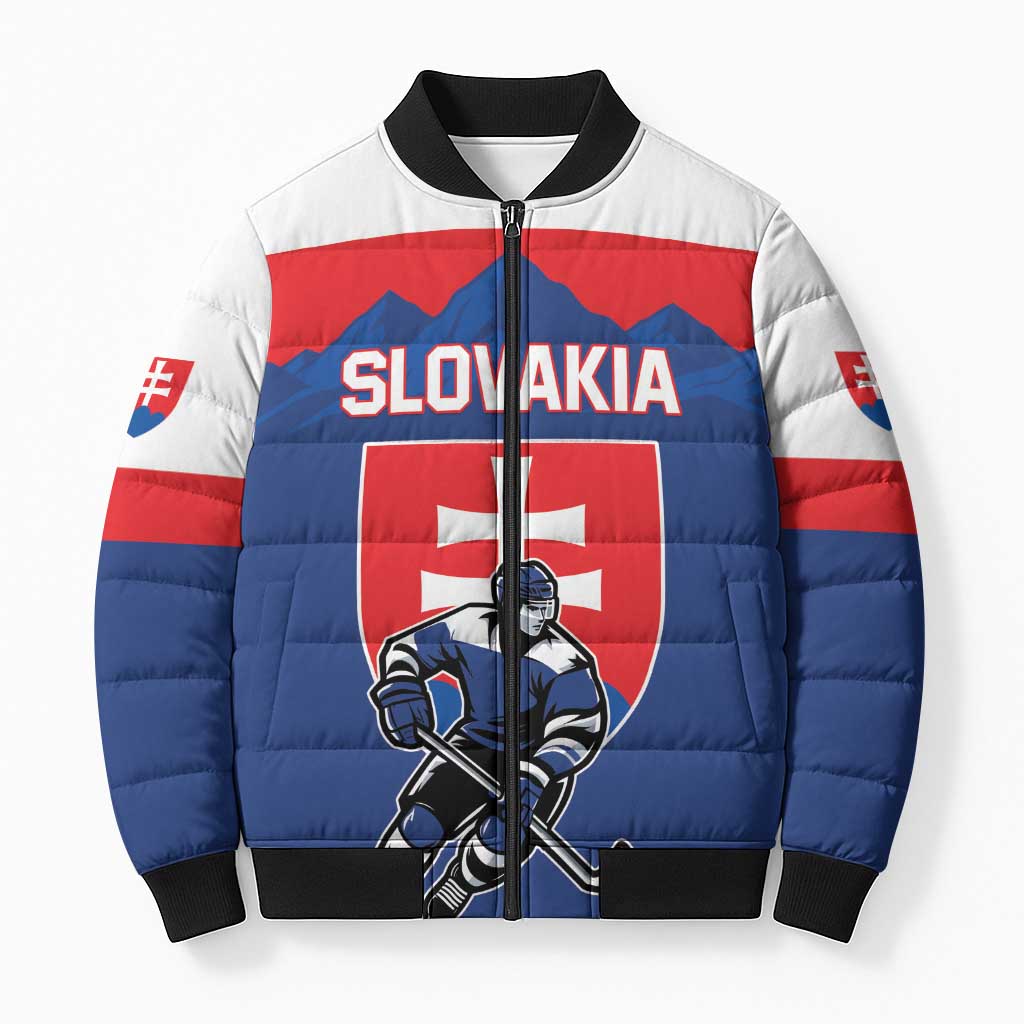 Custom Hockey 2026 Slovakia Bomber Puffer Jacket Nasi Chlapci Go Champions - Wonder Print Shop