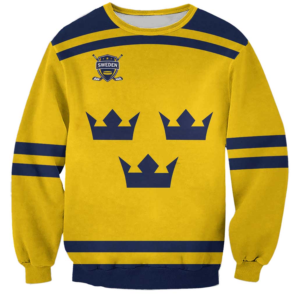 Custom Hockey 2026 Sweden Sweatshirt Tre Kronor Go Champions - Wonder Print Shop