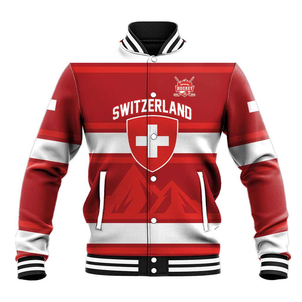 Custom Hockey 2026 Switzerland Baseball Jacket Go Champions La Nati - Wonder Print Shop