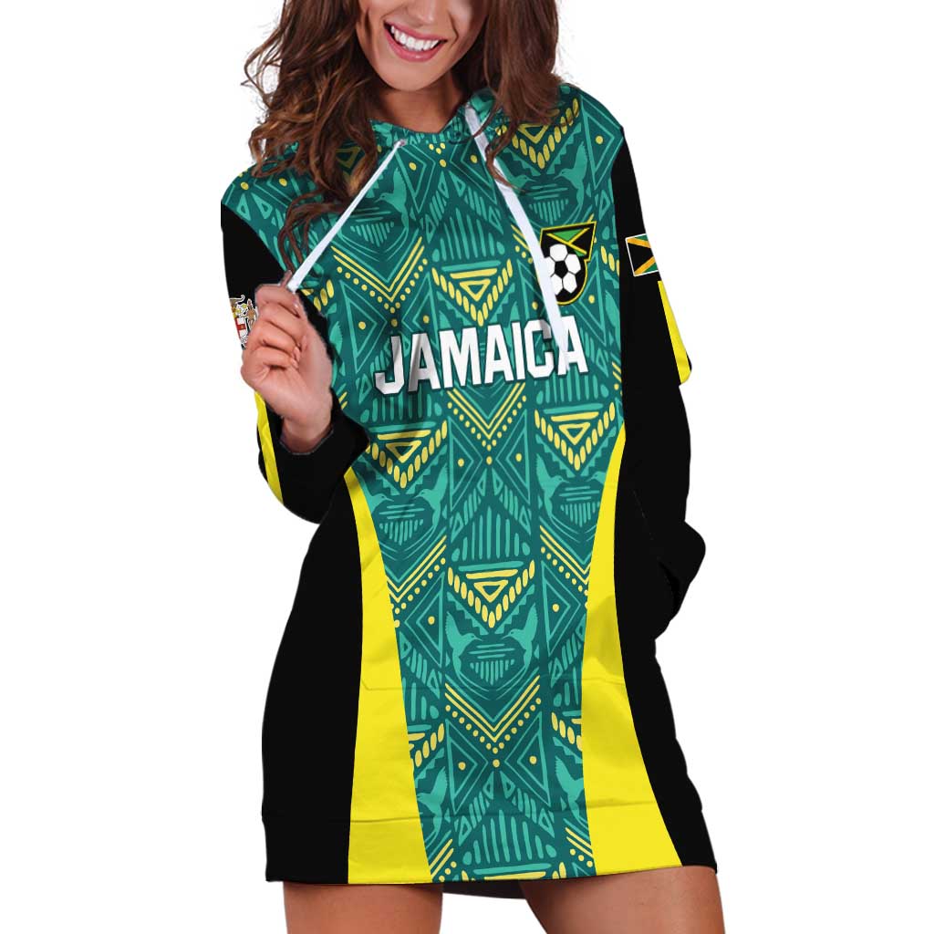 Custom Jamaica Football Hoodie Dress We Believe Reggae Boyz