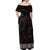 Canada Haida Totem Off Shoulder Maxi Dress Haida Spirit