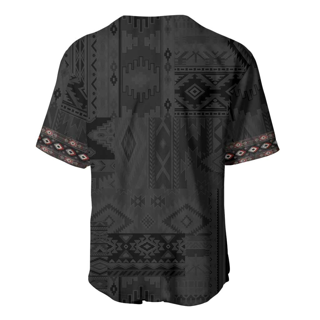 Native American Wolf Baseball Jersey Tribal Pattern