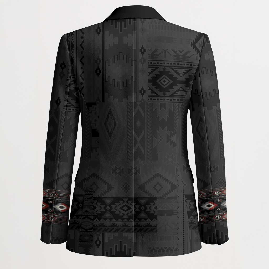 Native American Wolf Blazer Tribal Pattern