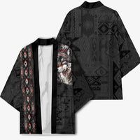 Native American Wolf Kimono Tribal Pattern