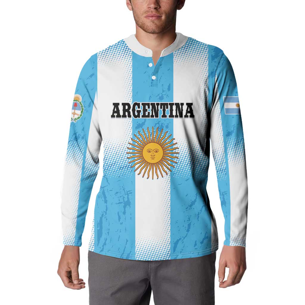 Custom Argentina Football Button Sweatshirt