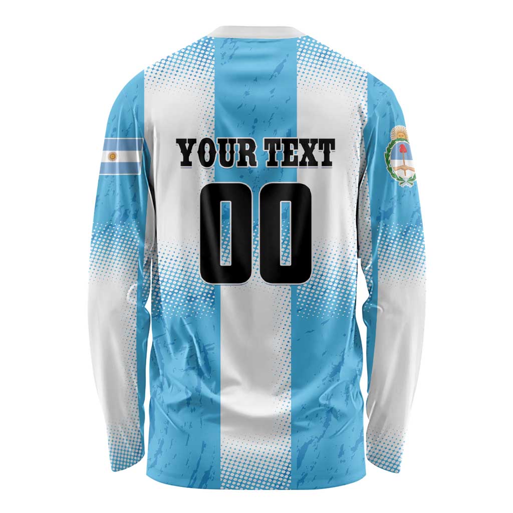 Custom Argentina Football Long Sleeve Shirt