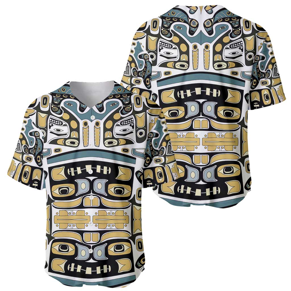 Canada Chilkat Pattern Baseball Jersey Haida Spirit