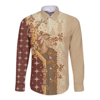 Mughal Empire Motif Unique Long Sleeve Button Shirt