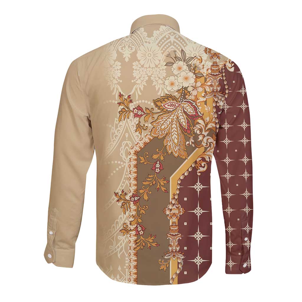 Mughal Empire Motif Unique Long Sleeve Button Shirt