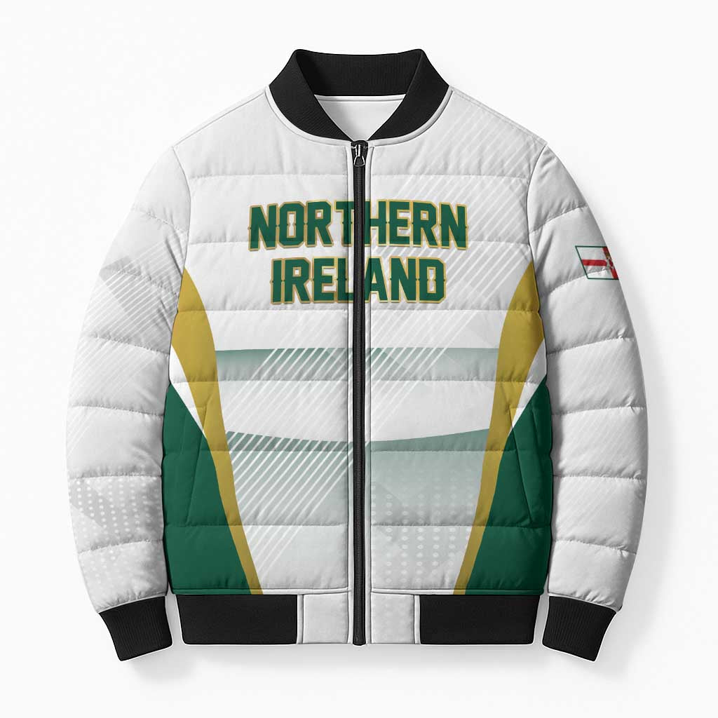 Custom Football 2026 Northern Ireland Bomber Puffer Jacket GAWA Norn Iron Go Champion