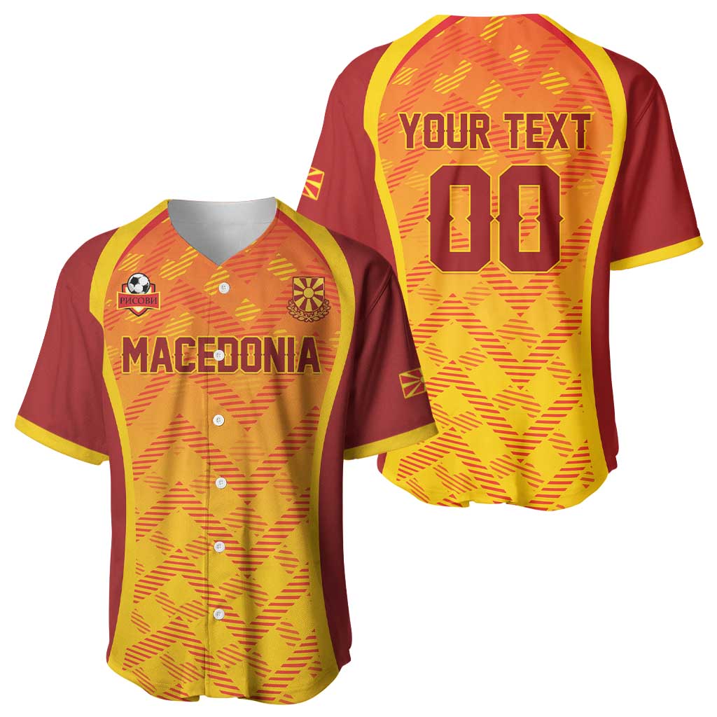 Custom Football 2026 Macedonia Baseball Jersey The Red Devils Go Glory