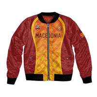 Custom Football 2026 Macedonia Bomber Jacket The Red Devils Go Glory