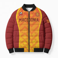 Custom Football 2026 Macedonia Bomber Puffer Jacket The Red Devils Go Glory