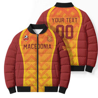 Custom Football 2026 Macedonia Bomber Puffer Jacket The Red Devils Go Glory