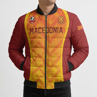 Custom Football 2026 Macedonia Bomber Puffer Jacket The Red Devils Go Glory