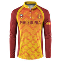 Custom Football 2026 Macedonia Button Sweatshirt The Red Devils Go Glory