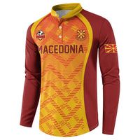 Custom Football 2026 Macedonia Button Sweatshirt The Red Devils Go Glory