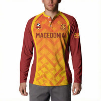 Custom Football 2026 Macedonia Button Sweatshirt The Red Devils Go Glory