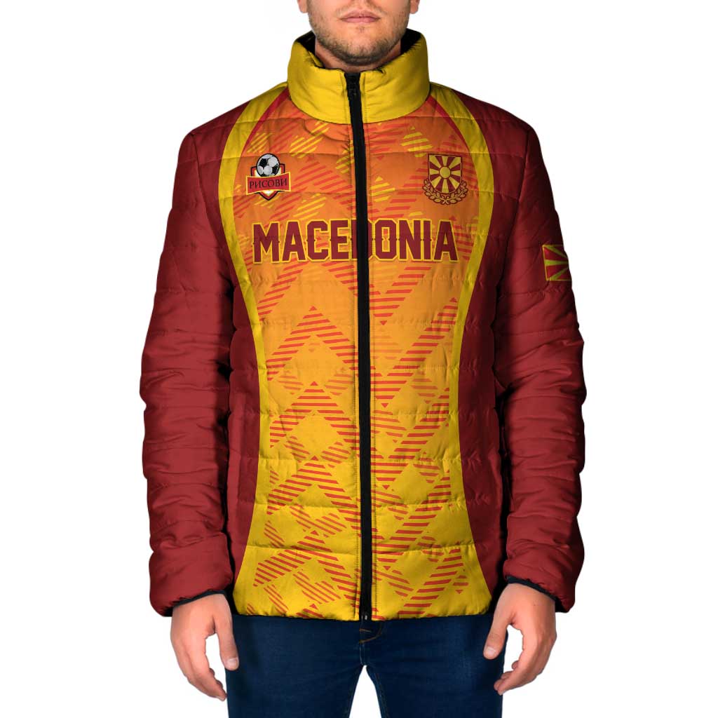 Custom Football 2026 Macedonia Padded Jacket The Red Devils Go Glory