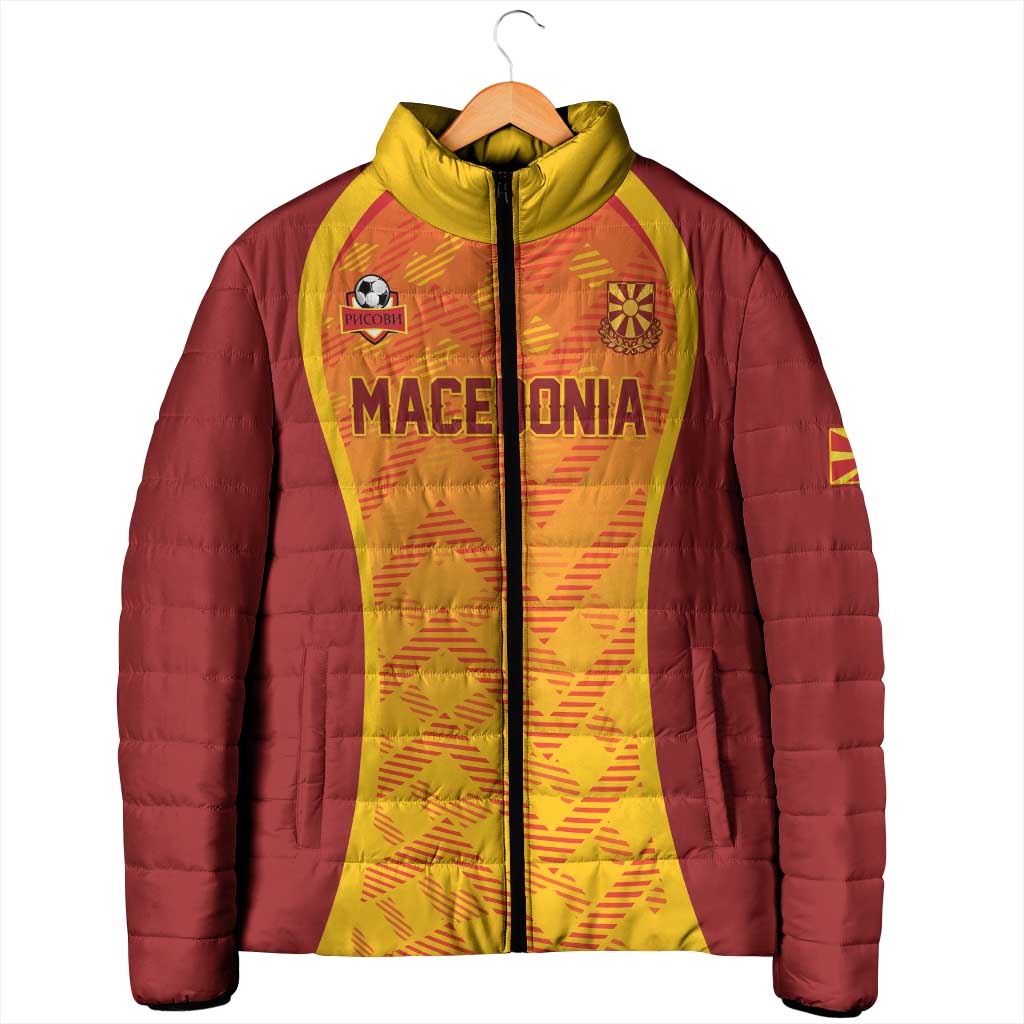 Custom Football 2026 Macedonia Padded Jacket The Red Devils Go Glory